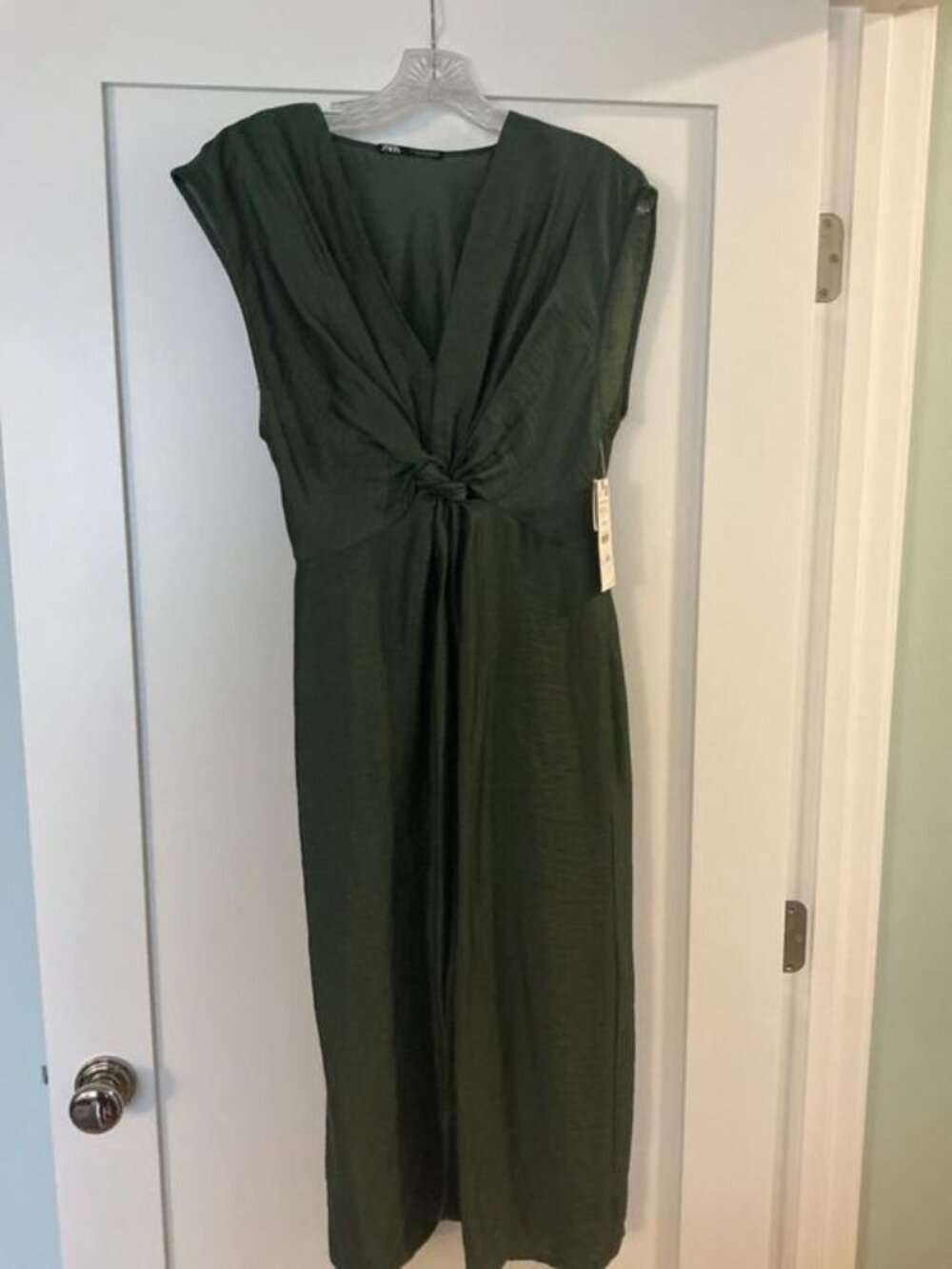 Green knotted dress